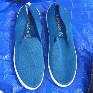 Rothy's Vibrant Blue Knit Slip-Ons